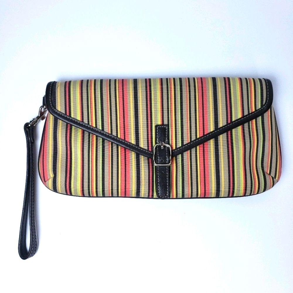Ann Taylor Loft striped wristlet.